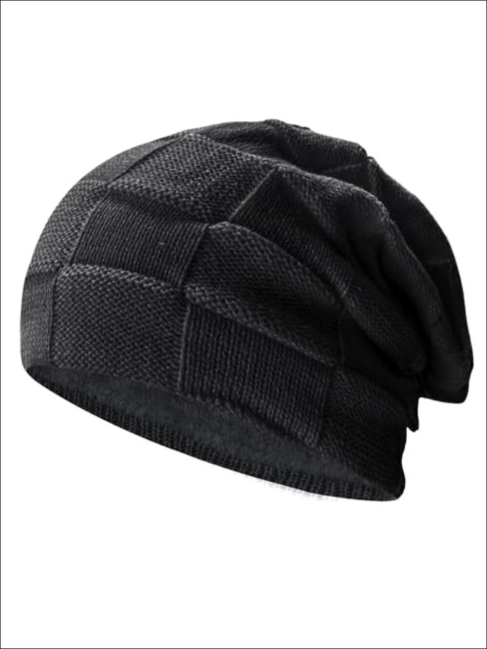 Wool Lined Knit Beanie Thick Winter Hat One Size Fits Most
